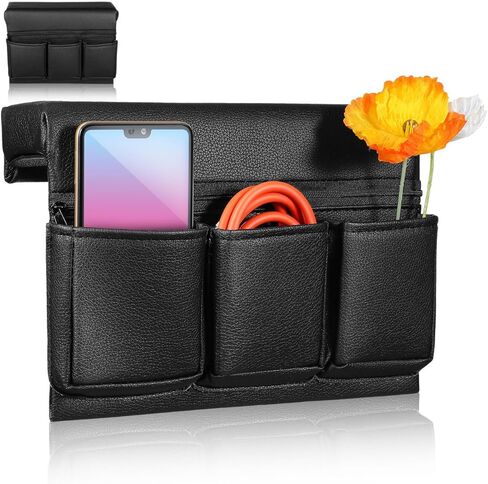 ARTIBETTER Car Door Side Storage Pocket, Leather Vehicle Side Door Organizer with Multiple Pockets Universal Automotive Armrest Pad Trucks Interior Car Gadgets Accessories in Saudi Arabia
