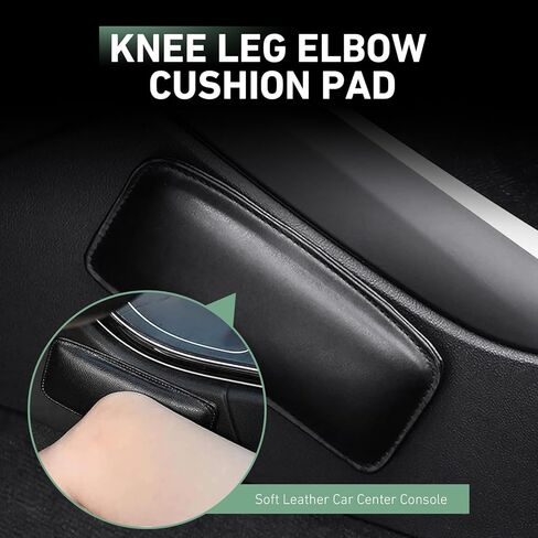 2PCS Car Knee Cushion, Leather Auto Door Knee Leg Elbow Cushion Pad, Soft Foam Armrest Pillow, Comfort Car Center Console Thigh Support Mat Accessories in Kuwait