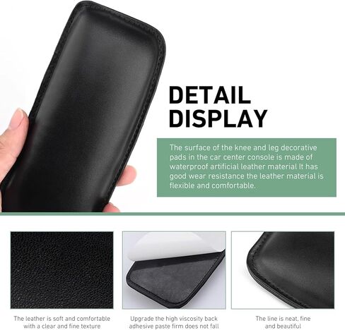 2PCS Car Knee Cushion, Leather Auto Door Knee Leg Elbow Cushion Pad, Soft Foam Armrest Pillow, Comfort Car Center Console Thigh Support Mat Accessories in Kuwait