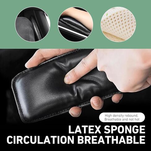 2PCS Car Knee Cushion, Leather Auto Door Knee Leg Elbow Cushion Pad, Soft Foam Armrest Pillow, Comfort Car Center Console Thigh Support Mat Accessories in Kuwait