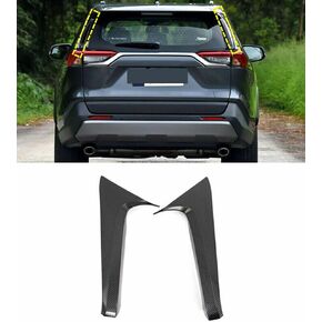 Car Accessories Fit for Toyota RAV4 2019-2025 Exterior ABS Rear Spoiler Wing Side Beveled Window Sill Pillar Molding Cover Trim (Carbon Fiber) 2PCS in Kuwait