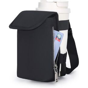 Herald Mini Phone Crossbody Bag with Water Bottle Holder, Water Bottle Carrier Bag with Strap for GYM, Hiking, Cycling in Kuwait