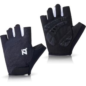 قفازات ركوب الدراجات بدون أصابع من OOZi - قفازات دراجة قابلة للتنفس مع راحة يد مبطنة ممتصة للصدمات وقبضة سيليكون - قفازات دراجات الطرق والجبال للرجال والنساء in Kuwait