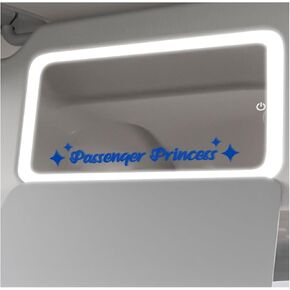 5 قطع من ملصقات أميرات الركاب، ملصقات مضحكة لتزيين السيارة، ملصقات مرآة زينة لطيفة لأميرات الركاب، ملصقات حروف مرآة الرؤية الخلفية العاكسة لمكياج النوافذ التلقائية (فضي) in Kuwait