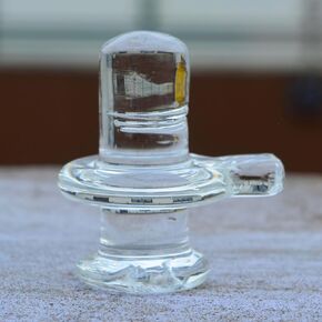 تمثال كريستال شيفلينج | 1.25 سم ممتاز من Sphatik Shivling لبوجا والتأمل والفاستو | مصنوع يدويًا من الكوارتز الشفاف Shiva Lingam للعبادة اليومية in Kuwait