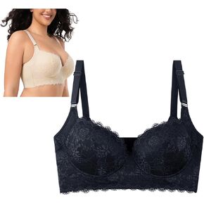 حمالة صدر بوش أب للنساء حمالات صدر عميقة مع ملابس داخلية مدمجة لإخفاء الدهون في الظهر وحمالة صدر ناعمة للظهر in Kuwait