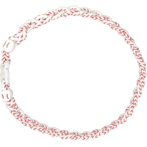 18 Inch Baseball Rope Necklace - American Style Tri-Braided Tornado Sports Necklace for Youth Athletes, Men & Women Softball Jewelry - Team Spirit Braided Choker for Gameday in Saudi Arabia