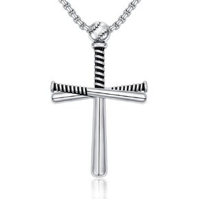 قلادة صليب للرجال والنساء 925 من الفضة الاسترليني صليب / بيسبول / سلتيك / عنخ / عظمة / علم / مسمار / قلادة صليب قوطي مع سلسلة من الفولاذ المقاوم للصدأ له عيد ميلاد عيد الميلاد in Kuwait