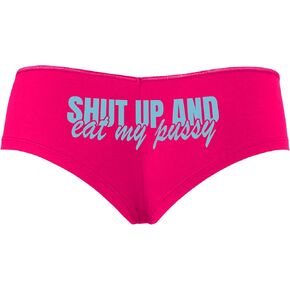 Knaughty Knickers Shut Up and Eat My Pussy - Lick Me Hot Pink Boyshort Panties With Adult Design in Saudi Arabia