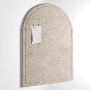 Orelle Arch Felt Bulletin Board | Foldable Peel and Stick Felt Board for Wall | Alternative Cork Board for Office, Vision Board, Kids Art Display | Arched Wall Decor | 23 x 31"| Beige in Kuwait