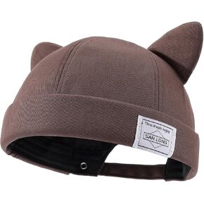 القبعات بدون إطار النساء آذان القط قبعة لطيف دوكر قبعة Skullcap بحار قبعات توالت الكفة الرجعية قبعة صغيرة القبعات اليومية المالك in Kuwait