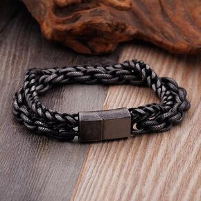 Stainless Steel Fashion Trend Domineering Cool Creative Men's Bracelet Punk Motorcycle Jewelry Gift for Men and Women in Kuwait
