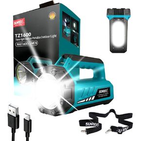 Rechargeable LED Flashlight, 8 Light Modes Camping Lantern, 8000mAh Power Bank, Type-c, IPx6 Waterproof for Emergencies Power Outages, Hurricane Emergency, Hiking, Home, etc in Kuwait