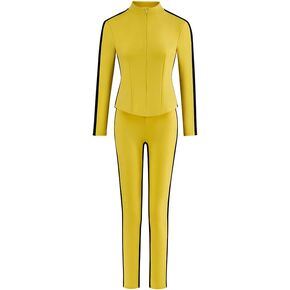 اقتل بيل زي المرأة بياتريكس كيدو تأثيري سترة صفراء السراويل بذلة رياضية الكونغ فو هالوين الزي in Kuwait