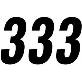 D’cor Visuals Racing Number Sticker – 6" Wide Decal Sheet with Bold Black Number 3" – for Motocross, Dirt Bikes, ATVs, Helmets, Number Plates, and Off-Road Graphics in Kuwait