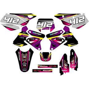 2000-2004 DRZ 400 SM Surge Pink Senge مجموعة قاعدة الرسومات المتوافقة مع سوزوكي in Kuwait