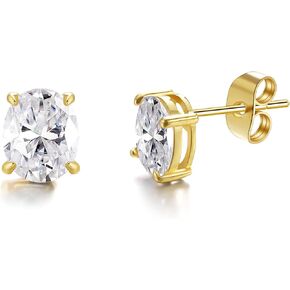 1ct-3ct Gold Earrings for Women Cubic Zirconia Earrings Non Tarnish Hypoallergenic Studs Trendy Gifts for Mom Sister Wife in Kuwait