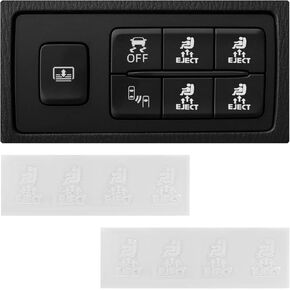 2PCS Eject Blank Car Button Stickers, Funny Seat Eject Vinyl Decal Fits All Blank Buttons, Novelty Eject Dash Switch Labels Unused Button Decor for Truck SUV, Car Accessories (M+S) in Kuwait