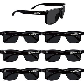 PartyGifts&beyond 7 Pcs Groomsmen Sunglasses, Groomsmen Gifts, Bachelor Party Favors For Team Groom,Groom Squad,Best Man in Kuwait