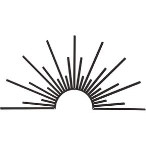 Bnesi Sun Metal Wall Art ديكور جدار الشمس ديكور معدني أسود لغرفة المعيشة وغرفة النوم ديكور المنزل الحديث هدية فريدة من نوعها لبيت جديد لعشاق الفن المنزلي على طراز بوهو البسيط (أسود) in Kuwait