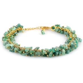 سوار مجموعة من الأحجار الكريمة الطبيعية المصقولة، مجوهرات بوهيمية مصنوعة يدويًا، أحجار خرز شذرات، كريستالات علاجية، سلسلة قابلة للتعديل مطلية بالذهب عيار 14 قيراط، هدية عيد الميلاد للنساء in Kuwait