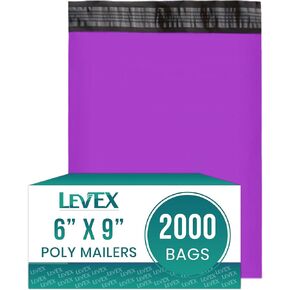Levex - #1 6x9 [2000 Pack] Purple Poly Mailers Shipping Bags, Strong Mailing Envelopes, Multipurpose Mailers, Waterproof & Tear Resistant, Self-Sealing 2 Mil in Kuwait