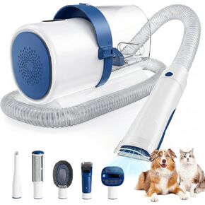 Sweetcrispy Professional Pet Grooming Vacuum Kit with Cordless Low Noise Dog Clippers, 2.5L Cup, 3 Suction Modes, and 5 Groomer Tools for Cats, Dogs and Other Animals Hair Trimmer in Kuwait