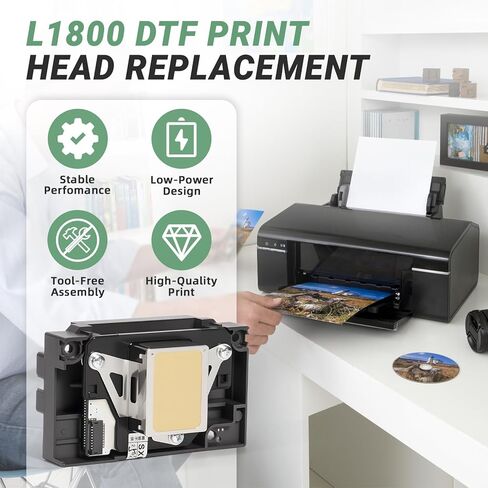 L1800 DTF Printhead, Fit for Epson DTF Printer L1800D R260 R270 R390 R1390 R1400 R1430 R1500W - Compatible with Impresora DTF L1800 Epson Textil Procolored Inkjet Printer in Kuwait