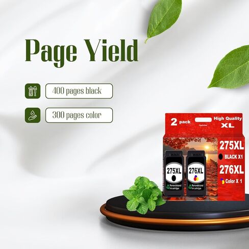 PayForLess 275XL 276XL بديل لخراطيش الحبر Canon 275 و276 حزمة كومبو PG275XL CL276XL لحبر الطابعة PIXMA TR4720 TS3522 TS3500 TR4700 TR4722 TS3720 (لون أسود، عبوتان) in Kuwait