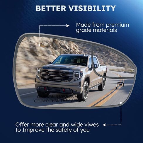 Passenger Right Side Heated Mirror Glass Compatible With Ford Fusion 2013 2014 2015 2016 2017 2018 2019 2020 Ds7Z17K707F Exterior Right View Convex Mirror With Blind Spot in Kuwait