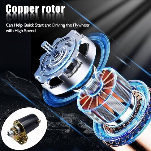 Starter Motor for Briggs & Stratton 7HP-22HP Engines 1972-2002 Replaces OE#390838, 391423, 392749, 394805, 491766, 497594, 497595, AM122337, AM37352, AM39137, LG497595 in Kuwait