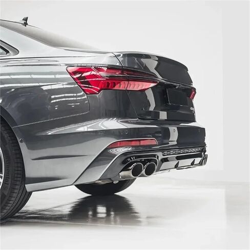 متوافق مع Audi A6 S-Lins S6 (غير متوافق مع A6) سيدان/أفانت C8 تجميل 2019-2024 المصد الخلفي للسيارة المفسد الناشر in Kuwait