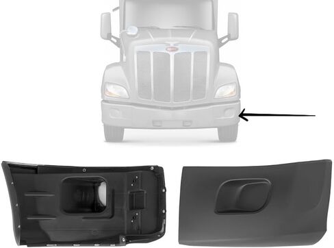 المصد الجانبي الأيسر للسائق بدون فتحة ضوء الضباب متوافق مع Peterbilt 579 2013-2021 | نمط الجسم العام القديم in Kuwait