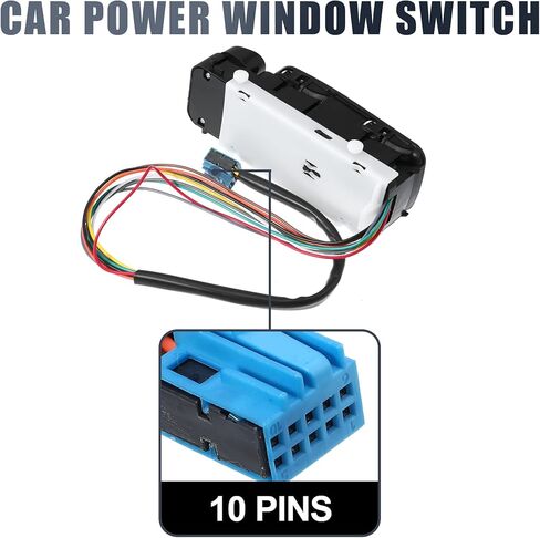 X AUTOHAUX A2098203410 20982034109116 مفتاح طاقة رئيسي للنافذة الأمامية جانب السائق لمرسيدس بنز CLK320 CLK350 CLK430 CLK500 CLK55 CLK550 CLK63 in Saudi Arabia