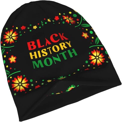 Black History Month 2024 Beanie Hats Men Warm Knit Cuff Beanie Skull Caps for Adult Women Men in Kuwait