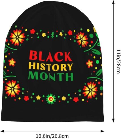Black History Month 2024 Beanie Hats Men Warm Knit Cuff Beanie Skull Caps for Adult Women Men in Kuwait