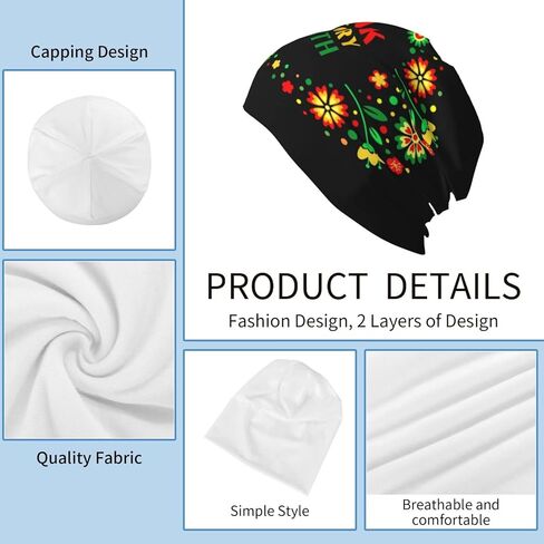 Black History Month 2024 Beanie Hats Men Warm Knit Cuff Beanie Skull Caps for Adult Women Men in Kuwait