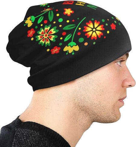 Black History Month 2024 Beanie Hats Men Warm Knit Cuff Beanie Skull Caps for Adult Women Men in Kuwait