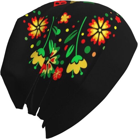 Black History Month 2024 Beanie Hats Men Warm Knit Cuff Beanie Skull Caps for Adult Women Men in Kuwait