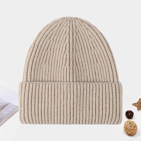 Classic Knit Beanie for Unisex – Soft Ribbed Acrylic Winter Hat with Cuffed Design, Cozy and Stylish Cold-Weather Accessory in Saudi Arabia