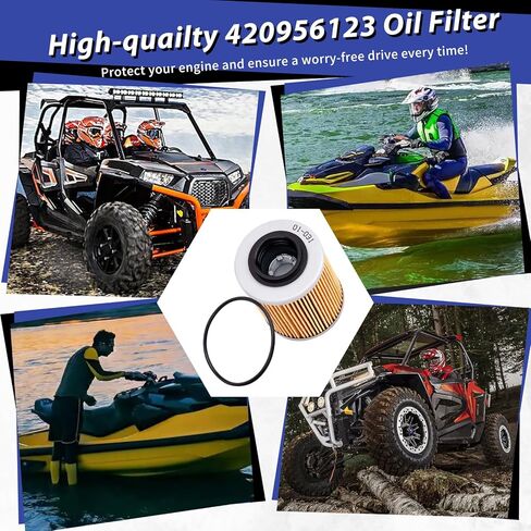 420956123 420956120 420256188 X3 Oil Filter & O Ring for Can Am Maverick X3 2017-2023 Max Turbo R RR 2019-2024 Ryker STD 600 900 ACE Sea-Doo Ski-Doo Spark 2 Up 3 Up, 4PCS in Saudi Arabia