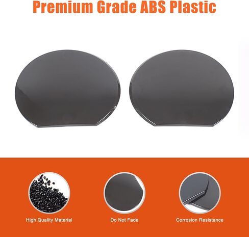 Smoked Headlight Lamp Cover Compatible with Toyota Land Cruiser 250 Prado J250 LC250 2024 2025, Front Head Light Lamp Trim Guard Cover(for Round Lamp Version) in Saudi Arabia