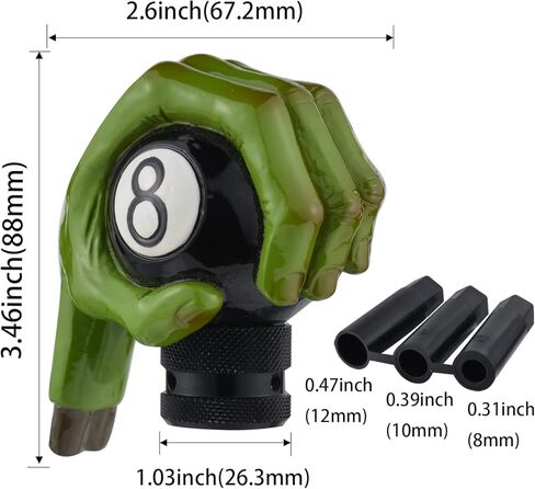 Hand Shape Gear Shift Knob Lever Stick Shifter Head Resin for Most Manual Transmission Cars Trucks SUV, Green in Kuwait