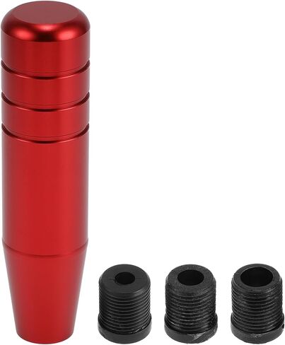 Car Shift Knob, 13cm Universal for Automatic and Manual Vehicle Gear Shifter Knob with 3 Adapter Aluminum Alloy Black, 1 Set in Saudi Arabia
