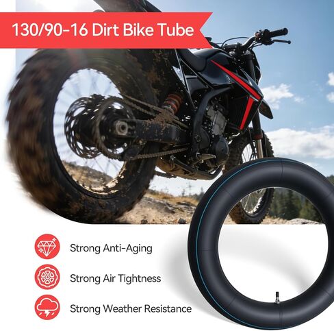2 PCS 5.00/5.10-16 Inner Tube 130/90-16 Tube Replacement with TR4 Straight Valve Stem for Pit Bike Front/Rear Tire Tubes in Kuwait
