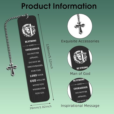 Confirmation Gifts for Teenage Boys, Christian Bookmarks for Men, Religious Bible Accessories for Men, Catholic Gifts for Man Baptism First Communion Confirmation, Easter Basket Stuffers for Boys in Kuwait