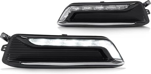 مصباح ضباب LED من Kojem متوافق مع مصباح الضباب للقيادة شيفروليه إمبالا DRL 2014-2020 مع مجموعة أسلاك بإطار خفيف وزوج تبديل عدسة شفافة واستبدال غطاء أسود لـ GM2562102 GM2563102 in Saudi Arabia