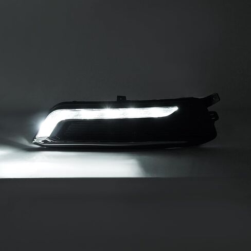 مصباح ضباب LED من Kojem متوافق مع مصباح الضباب للقيادة شيفروليه إمبالا DRL 2014-2020 مع مجموعة أسلاك بإطار خفيف وزوج تبديل عدسة شفافة واستبدال غطاء أسود لـ GM2562102 GM2563102 in Saudi Arabia