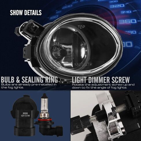 AUTOWIKI Fog Lights for 2001-2006 BMW 3 Series E46 M3/ 00-03 5 Series E39 M5 With Clear Lens 2PCS in Saudi Arabia