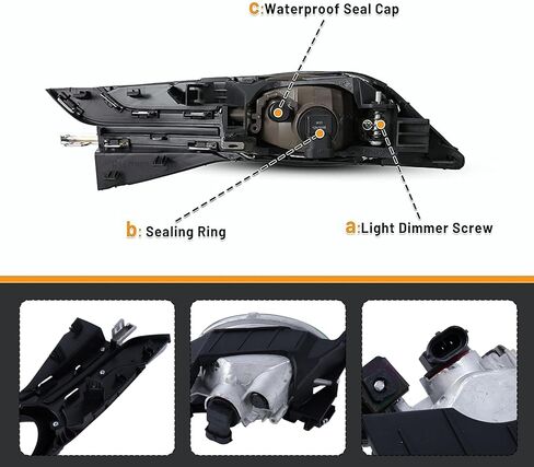 Fog Lights Replacement for Honda Odyssey 2014-2017 with H11 12V 55W Bulbs Bezel Fog Lamps Assembly 1 Pair in Kuwait